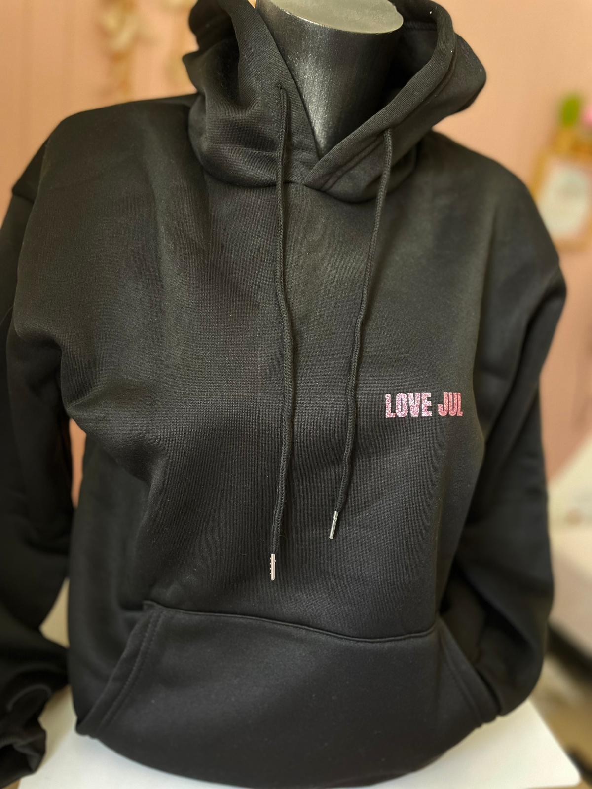Sweat noir  LOVE JUL