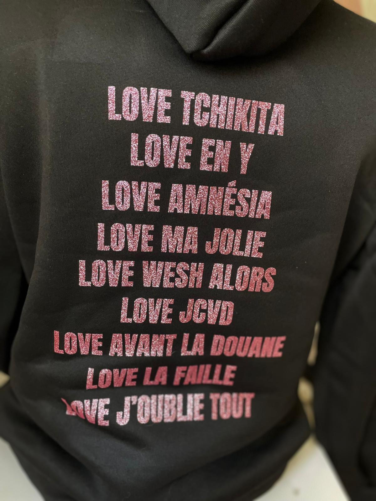 Sweat noir  LOVE JUL